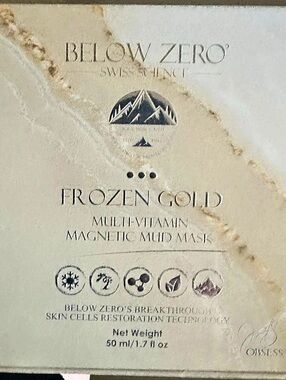 Below Zero Frozen Gold Multi-Vitamin Magnetic Mud Mask Facial Mask 50 ml NWT